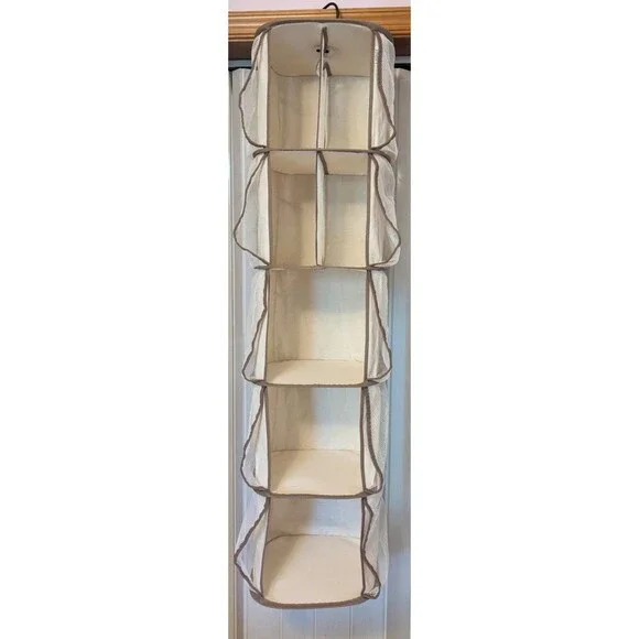 Dazz 6 Shelf Hanging Closet Storage Organizer Heavy Duty Fabric & Hanging Hook