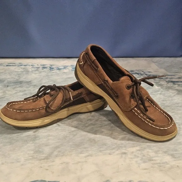 Sperry Top-Sider Intrepid Brown Leather Boat Shoes Boys Size 3M