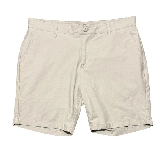 Mugsy Jacks Mens Golf Shorts Light Gray Performance Stretch Size 38