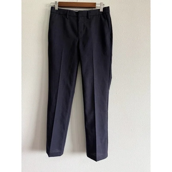 Crewcuts Thompson Dress Pants Boy's Size 12 Navy 100% Wool Adjustable Waist