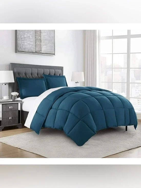 Teal king 3 piece Comforter Set Soft Bedding