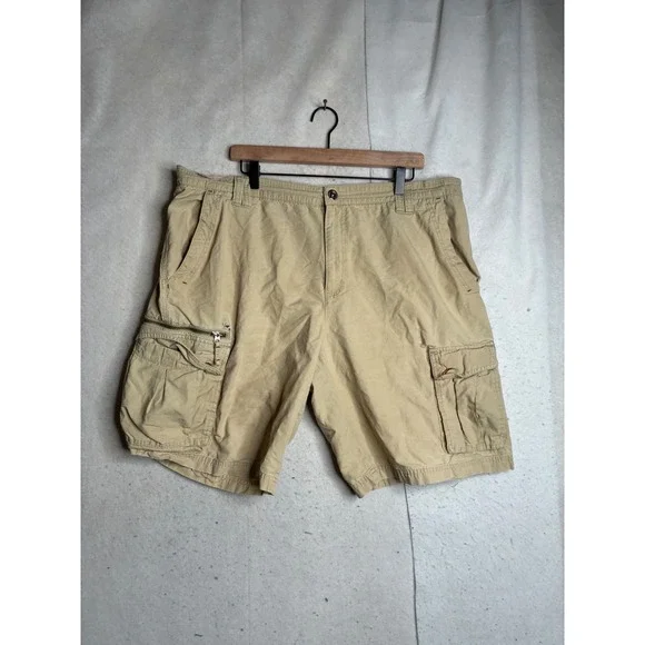 Columbia Mens Tan Cotton Cargo Shorts Size 40 Hiking Outdoor Khaki 0108 AM 4473