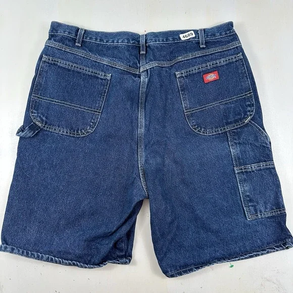 Y2K Dickies Relaxed‎ Carpenter Denim Shorts Men Actual 39 x 11 Blue Jean Jorts
