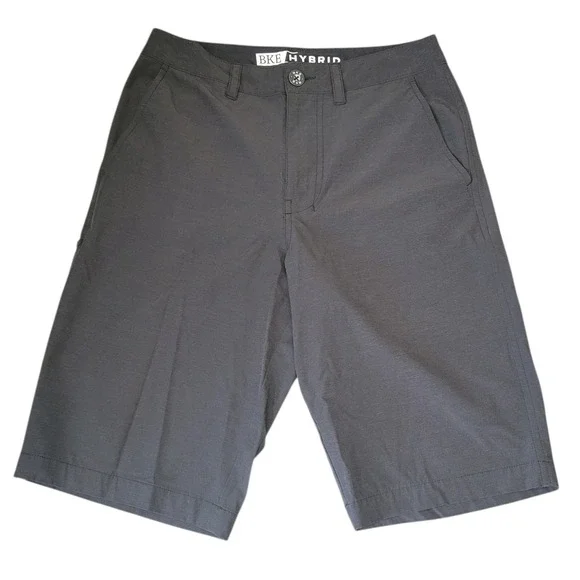 BKE Hybrid Shorts Mens Sz 27 Charcoal Gray Standard Fit Stretch‎ E660