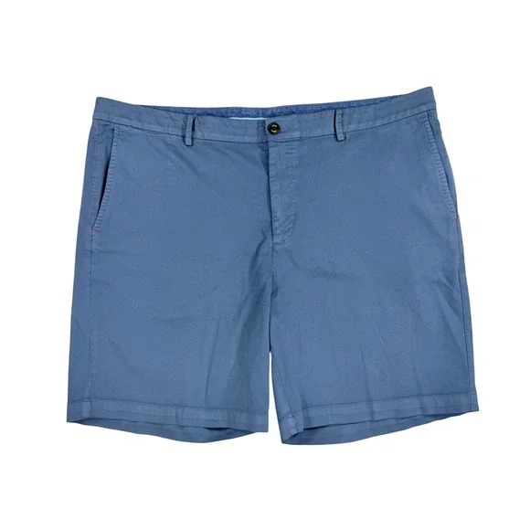 Tommy Bahama Shorts Mens 42 Blue Flat Front Pima Cotton Modal Blend Chino