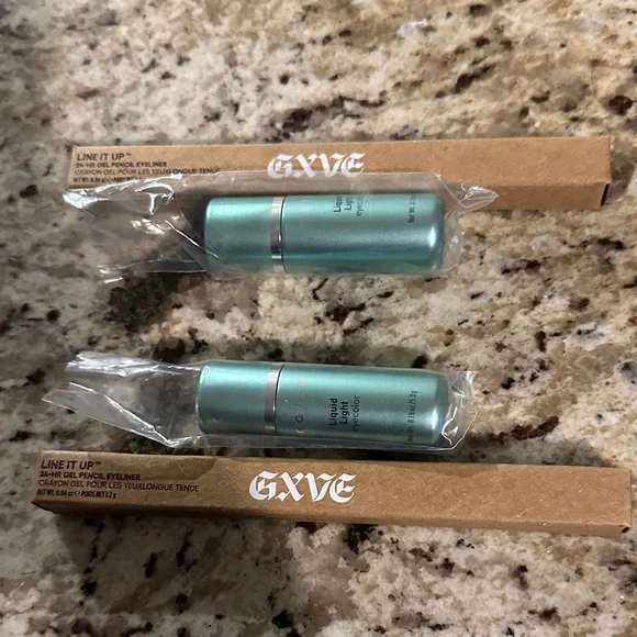 GXVE Line It Up Eyeliner and Mally Liquid Light Eyecolor in Mint Green NWT