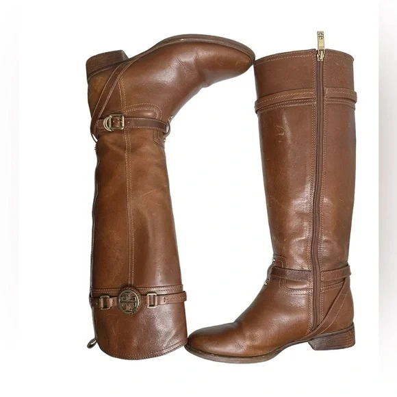 Tory burch riding boots 8 Brown