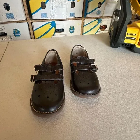 FootMates Dark Brown Kids Dress Shoes