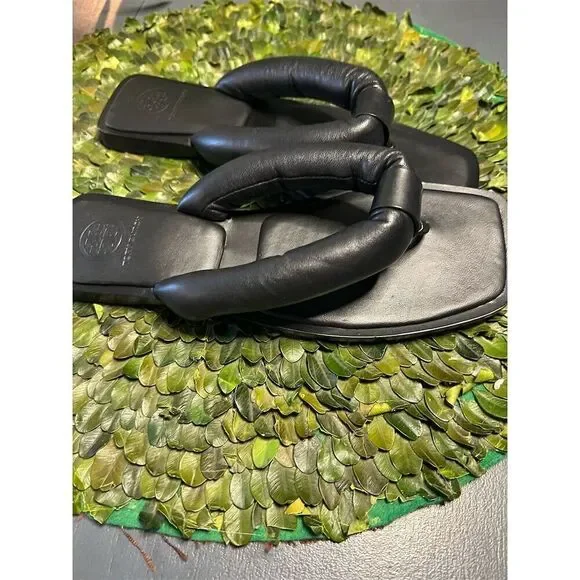 TORY BURCH - Women's Black Thong Sandals Size 7M