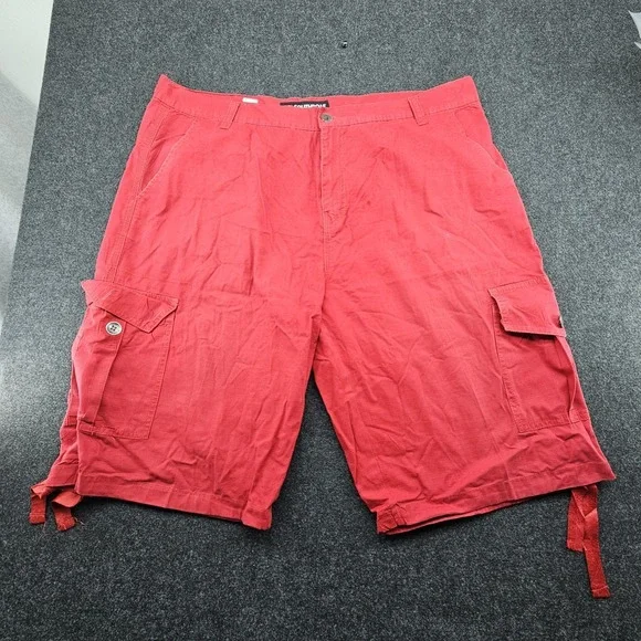 Vintage South Pole Cargo Shorts Mens sz 42 Red Ripstop Hip Hop Streetwear Baggy