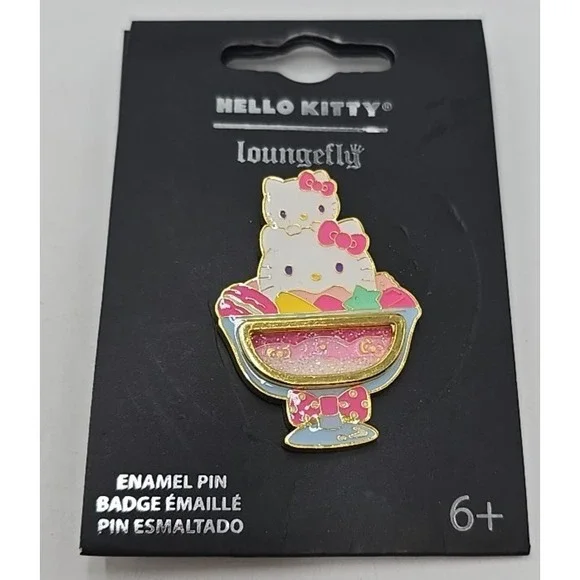 Loungefly‎ Sanrio Hello Kitty Ice Cream Sundae Glitter Enamel Pin
