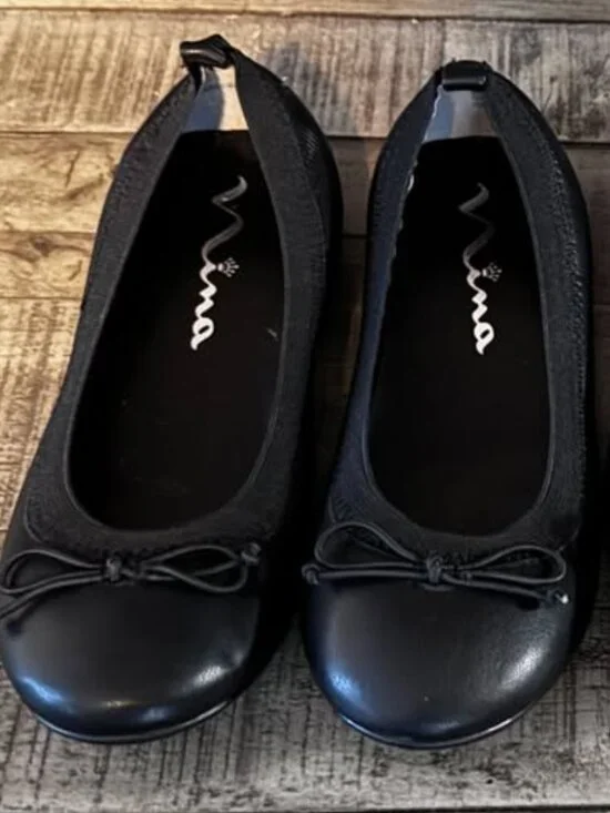 Nina Girls' Black Ballet Flats w/Bow, Size: Kids,Girls 1 1/2, New, No Tags