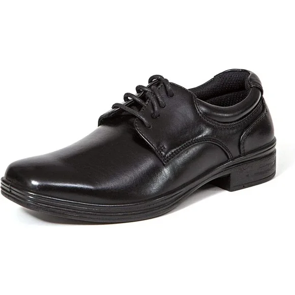 Deer Stags Blazing Boys Black Oxford Dress Shoes Size 7 Youth New