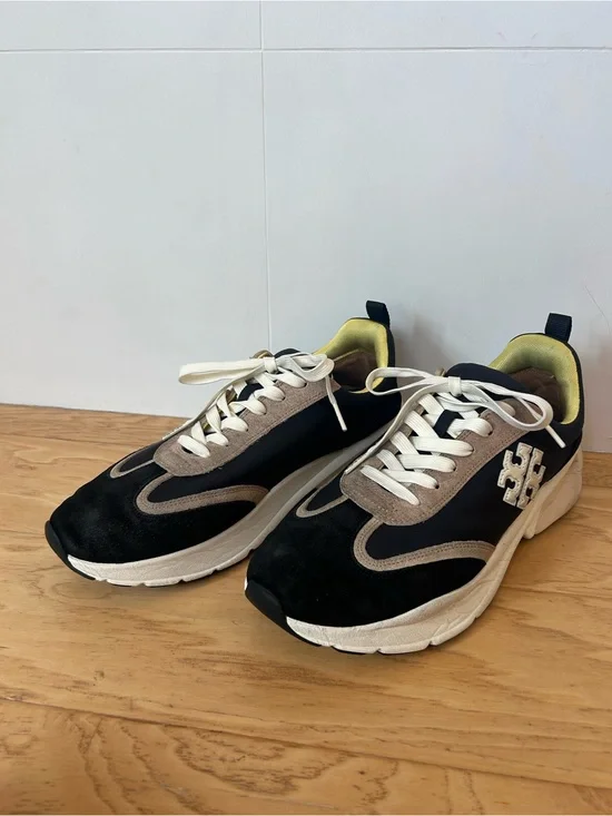 Tory Burch 11 Good Luck Sneaker Black Yellow 13095