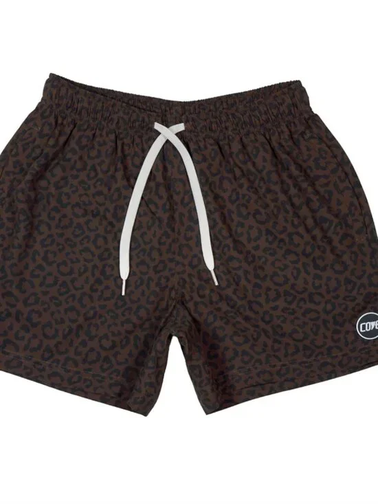 Cove Brown Leopard Shorts, 30W, 5