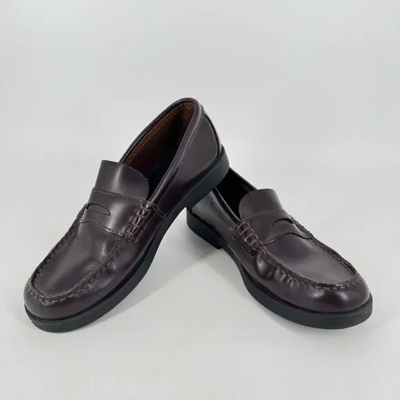 Sperry Top-Sider Colton Boys Penny Loafers Brown Leather US 4M