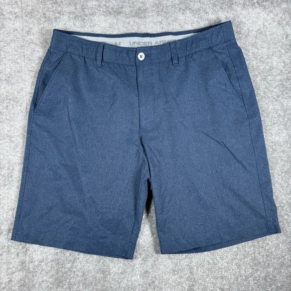 Under Armour Shorts Men's 36 Blue Match Play Vented Loose Heatgear Golf