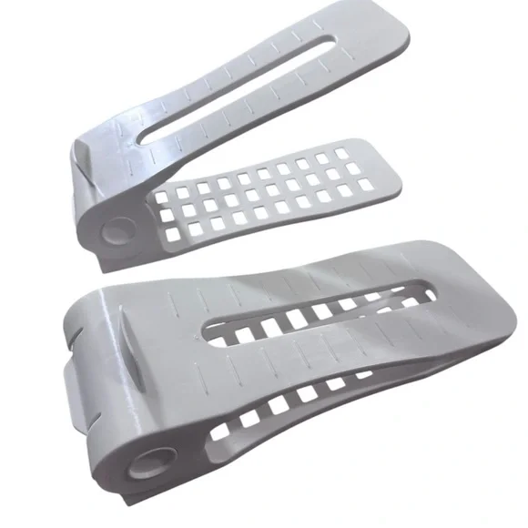 Adjustable White Shoe Organizer (2)