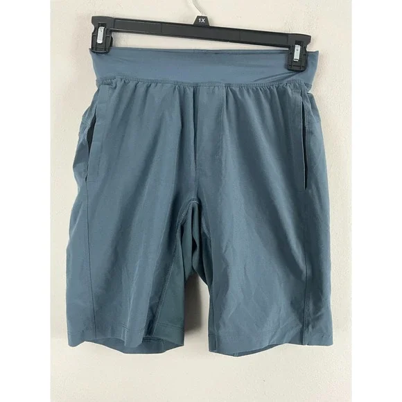 Lululemon Men's Shorts Small Blue Lined Training‎ Running Zip Pocket