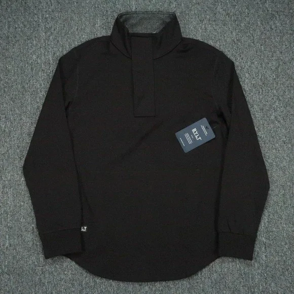 BYLT Basics Pullover Mens Small Black Elite Fairway Quarter Zip Athletic Golf