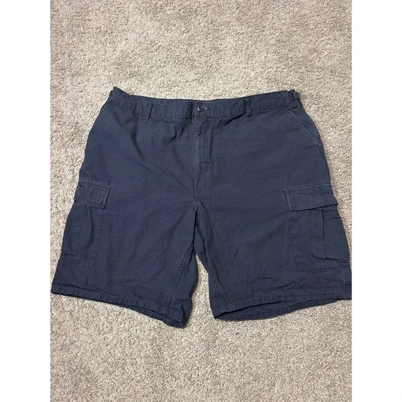 Proper Mens Navy Blue Cargo Shorts Cotton cargo Size 42 9 Inch Inseam
