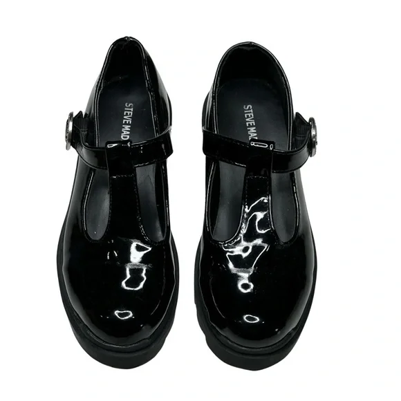Steve Madden Suzey Black Patent Leather Mary Jane Shoes