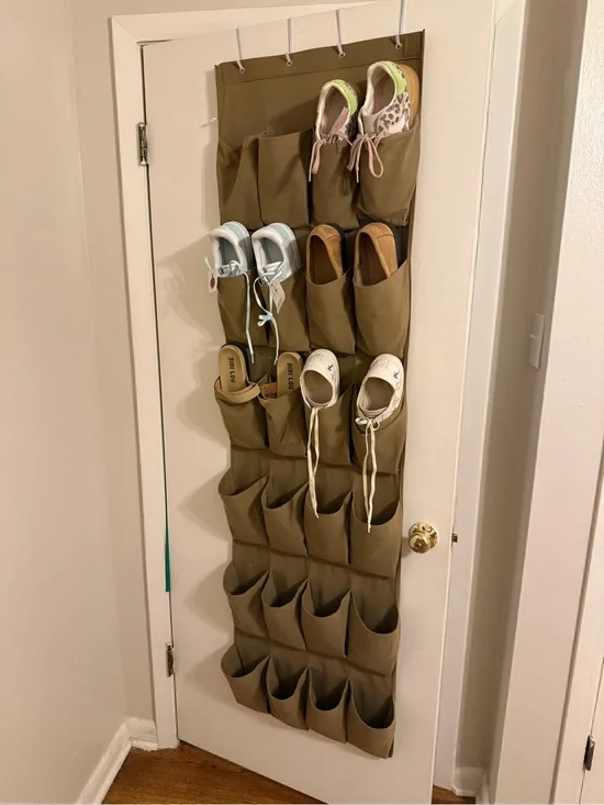 Over-the-Door 24-Pocket Shoe Organizer - Taupe