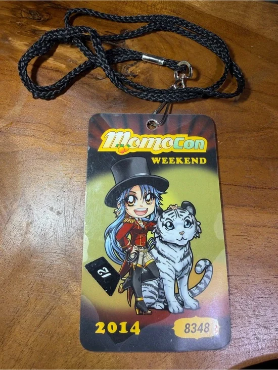 2014 Momocom Weekend Pass Ticket Lanyard Badge Momo Cosplay Video Gamers 8348