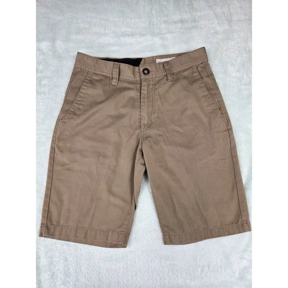Volcom Frickin Modern Stretch Khaki Tan‎ Chino Shorts Mens Size 29 Skate Surf