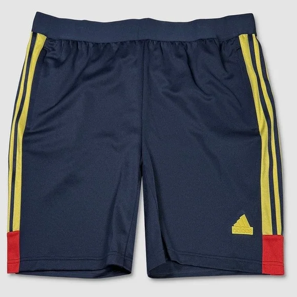 Adidas Tiro Nations Pack Shorts - NWT Mens 2XLT Navy / Multi - #49002-H2
