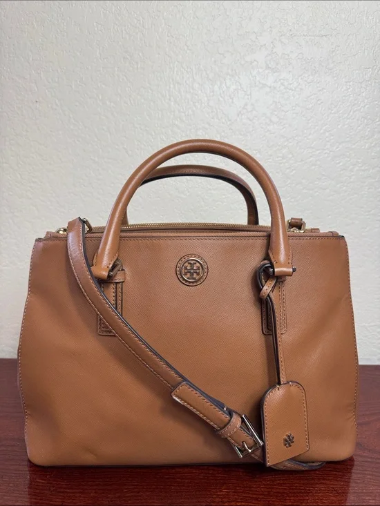Tory Burch  Robinson Saffiano Leather Satchel with Top Handles