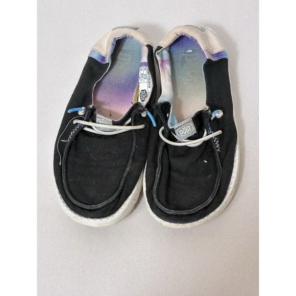 Hey Dude‎ Wendy Kids Sz C12 Black Slip On Casual