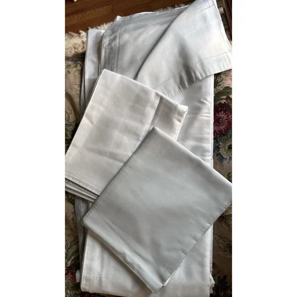 NEW Frette King Duvet Set White-Grey. Duvet And 2 Pillowcases