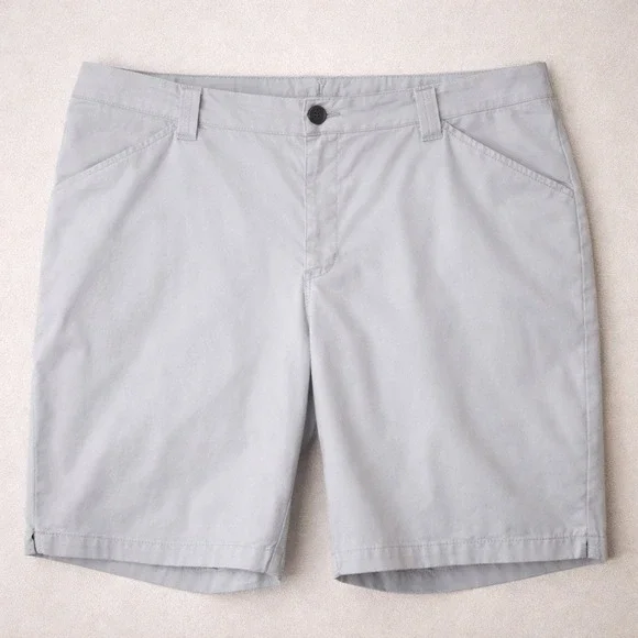 Lee Legendary Plus Womens‎ Bermuda Shorts Light Gray MidRise 9