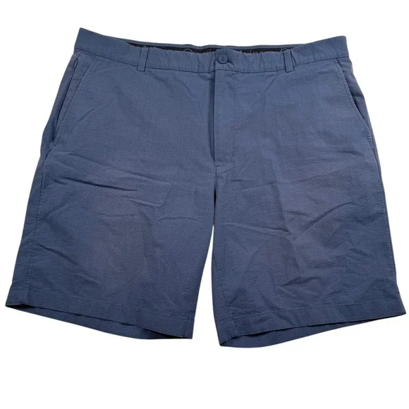 Vineyard Vines On The Go Shorts‎ Mens 40 Blue Textured Stretch 1H001052