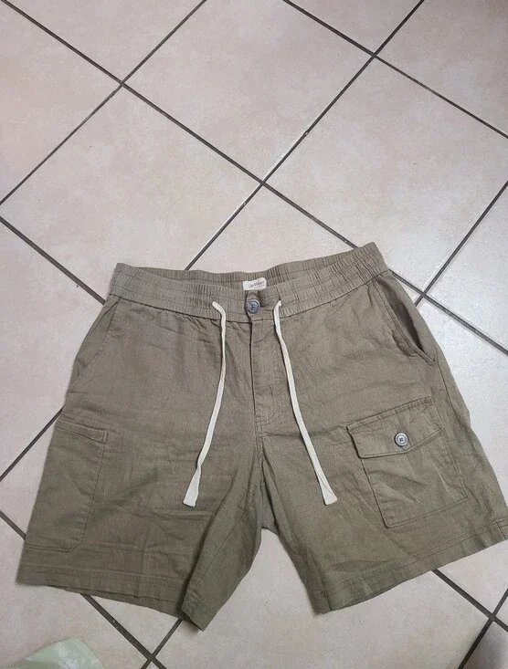 UpWest Olive Green Cargo Drawstring Shorts