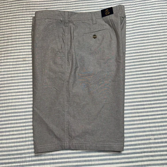 Wallin & Bros. Shorts Gray Chambray Flat Front‎ Mens Size 40 NWT