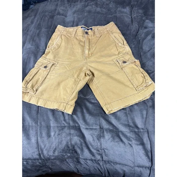 American Eagle Outfitters Cargo Shorts Tan Mens Size 30 Khaki Utility‎ Pockets