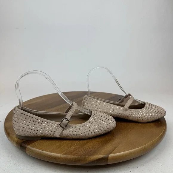 New Big‎ Kids Girls Dolce Vita Beckler Pink Faux Suede Mary Jane Flats Size 2 Y