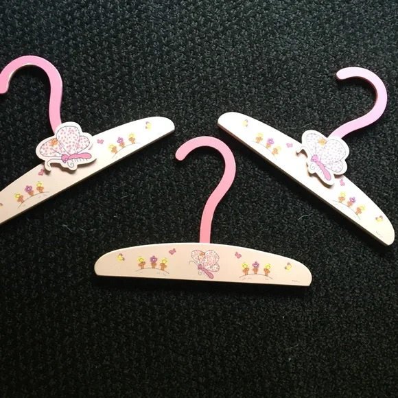 Decorative Little Girl Wooden Butterfly Hangers