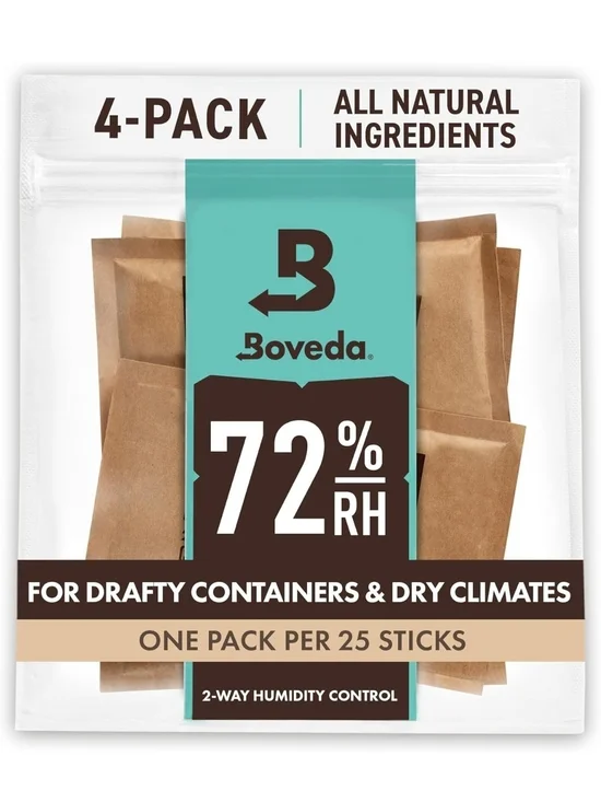 4 Pack Boveda 72% Two-Way Humidity Control Packs For Wood Humidifier Boxes