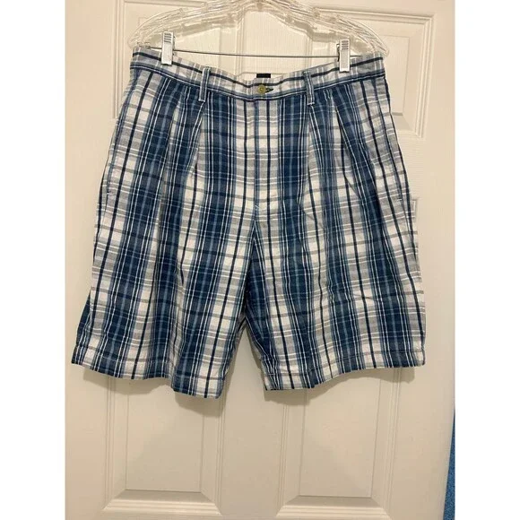 Tommy Hilfiger Vintage mens Plaid Shorts Size 33