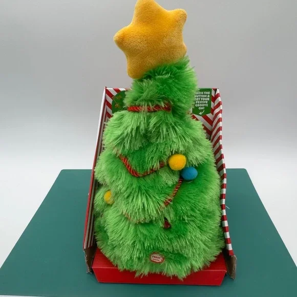 Professor Puzzle Festive Dancing Christmas Tree Hat Lights Music Animated NEW