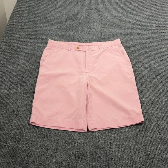 Fairway & Greene Shorts Mens 36 Pink Silk Cotton Blend Flat Front Golf Preppy
