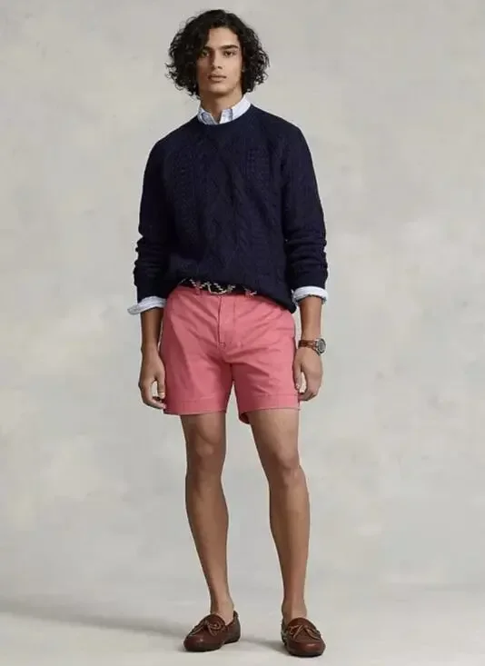 Vintage 90s Mens 38 Pleated Front Salmon Prep Old Money Golf Short Izod Pink