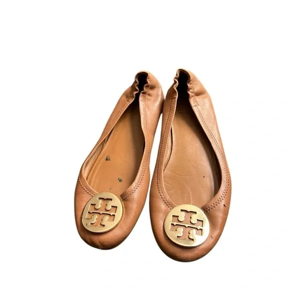 Tory Burch Tan Ballet Flats, size 7.5