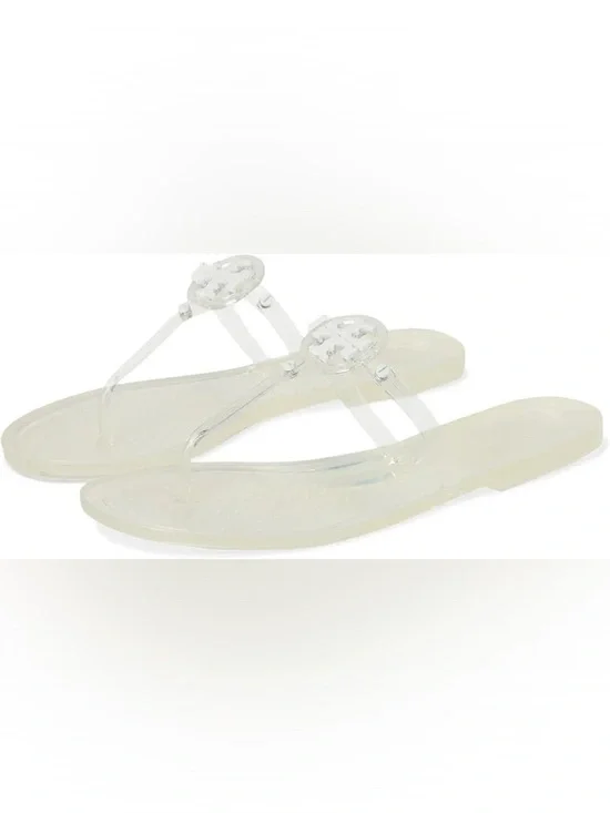 Tory Burch Mini Miller Clear White Jelly Thong Sandals Size 7