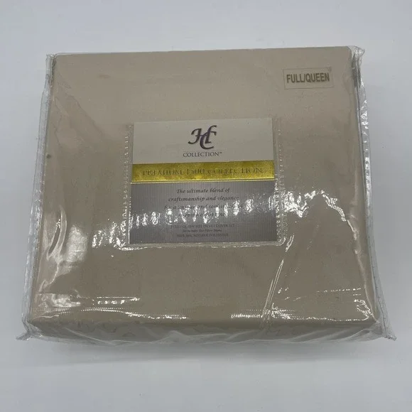 Premium 1500 HC Collection‎ Full/Queen Duvet Cover Set Cream New