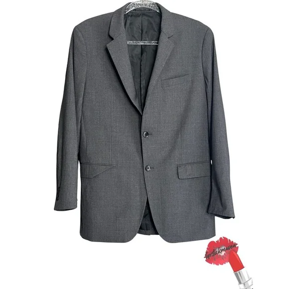 Theory‎ Blazer Mens 40 Sports Coat Grey Wool Regular Classic Jacket