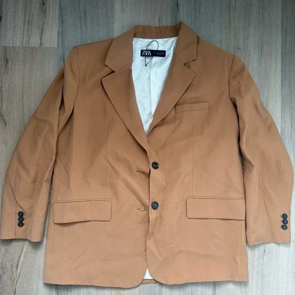 Zara Men’s Camel Color Minimalist Men’s Blazer